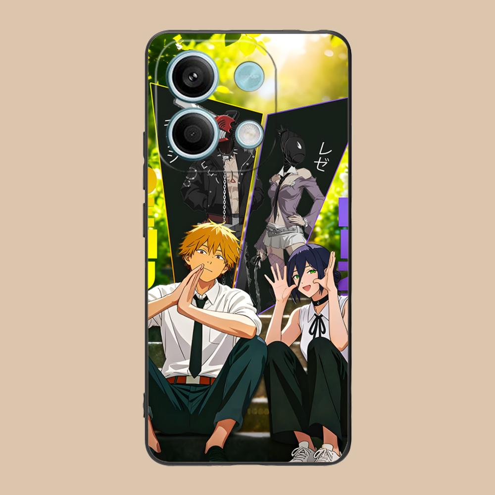 Anime Chainsaw Matte TPU Mobile Phone Case for POCO M7 M6 M5 M4 M3 X7 X6 X5 X4 X3 Pro GT 5G Colorful Printing Cover