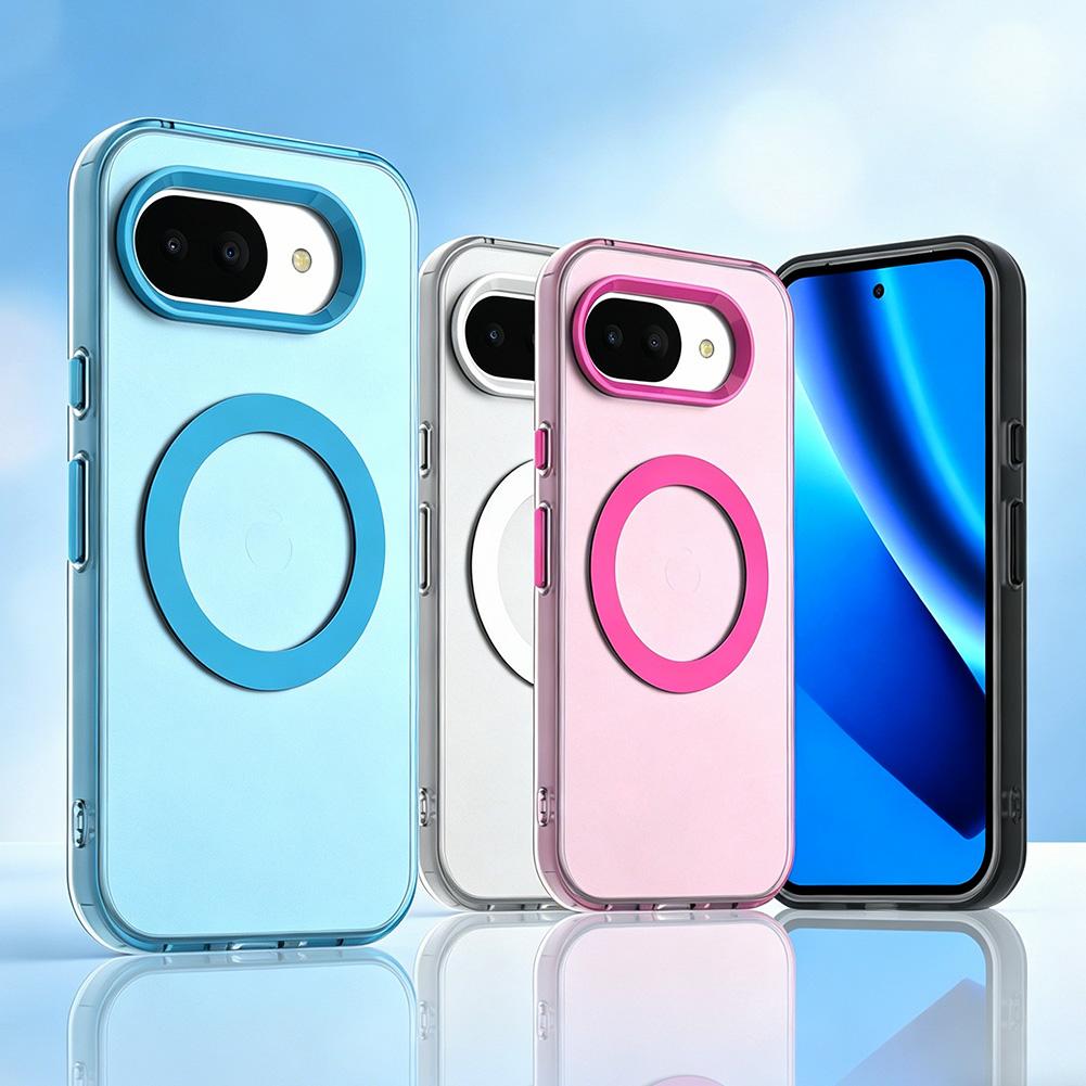 Transparent Candy Colorful Magnet Adsorption Case For Pixel 10a 10 Pro XL 10 Google Pixel 9a 9 pro xl 8 pro Protective Cover