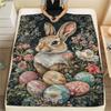 Coperta in Flanella con Stampa di Uova di Pasqua, Alta Qualità, Confortevole per Tutte le Stagioni, Decorazione per la Casa, Calore e Comfort, Perfetta per Regali di Natale