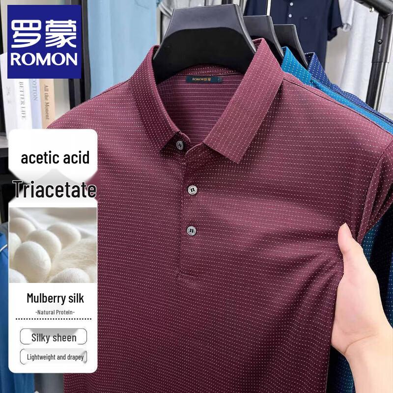 

Luo Meng High-End Acetate Silk Men s Polo Shirt 4XL