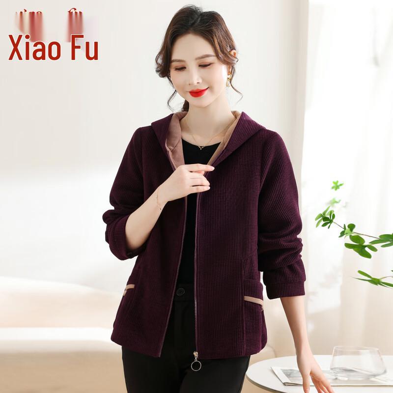 Women s Zipper Hooded Sweatshirt Jacket 3XL