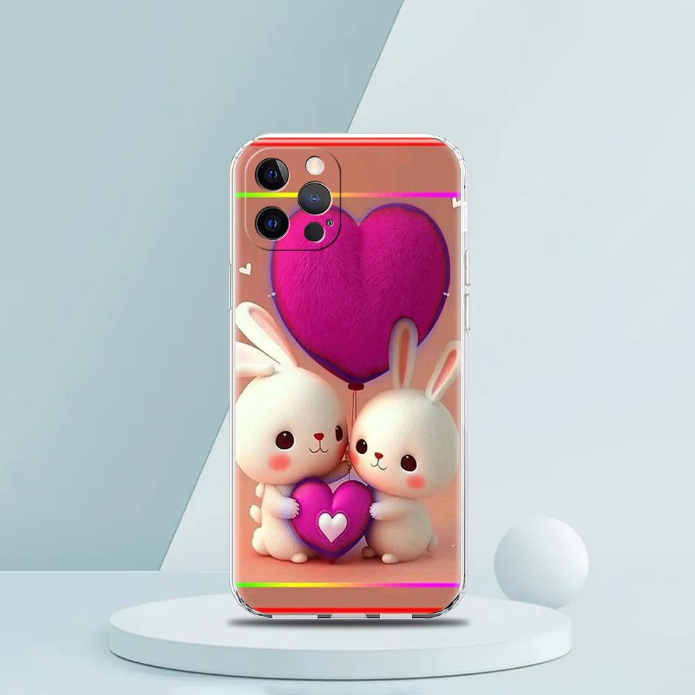 

Милый Кролик в Фиолетовой Шляпе Чехол для Телефона для iPhone 16 15 14 13 12 Pro Max Прозрачный для iPhone 11 Pro Max 7 8 Plus XS Сумки for iPhone 16