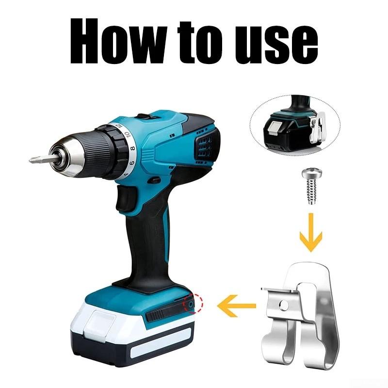 Belt Clip Hook 1/3pcs 18V 45*30mm Clip Hook Silver