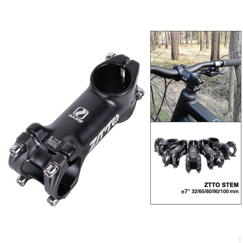 31.8mm Aluminum Alloy Cycling Mountain Bike Short Handlebar Stem Riser Increased Control Tube