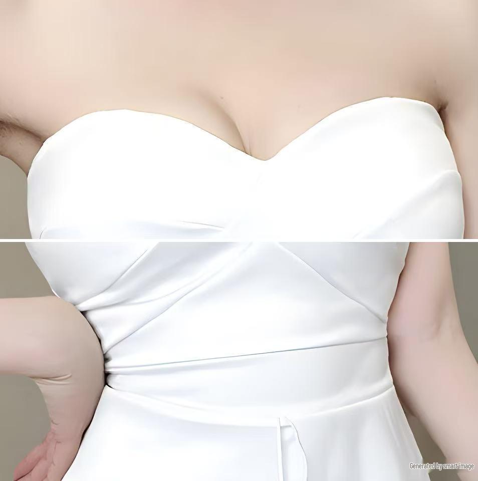 French Off-Shoulder White Fairy Dress: Irregular Mesh, Leg-Revealing, Hip-Hugging Long Gown