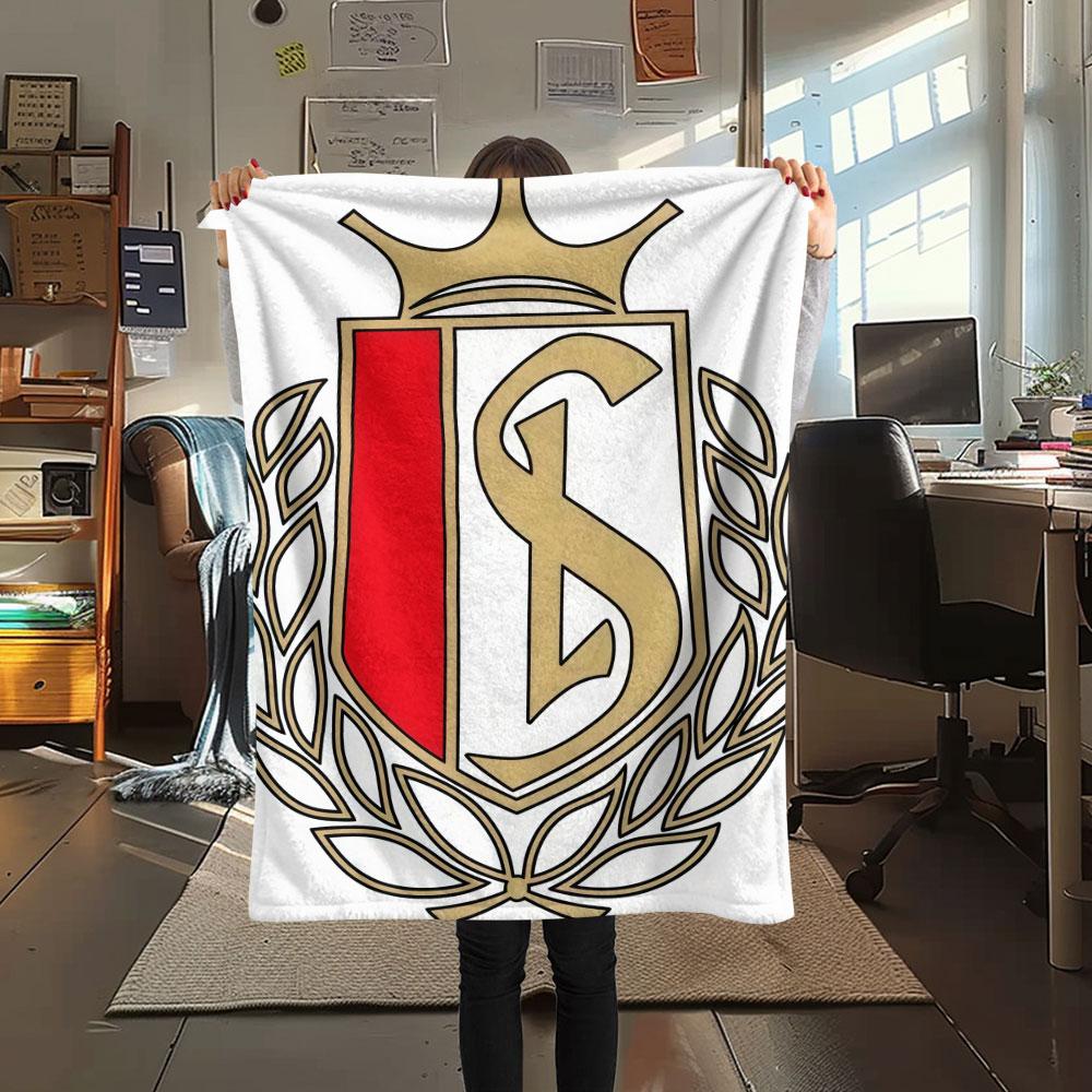 Standard Liège Logo FlAannel Blanket, High Quality Comfortable for All Seasons, Home Decor, Warmth and Comfort