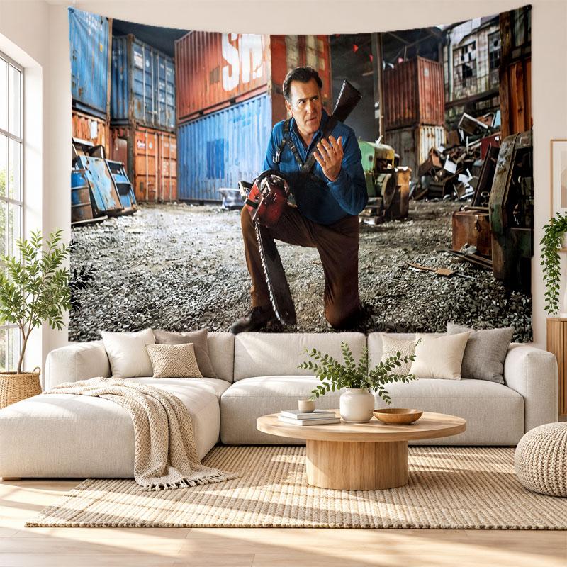 Evil Dead Ash Williams Wall Tapestry Home Decor Hanging Cloth Art Background Tapestry for Bedroom