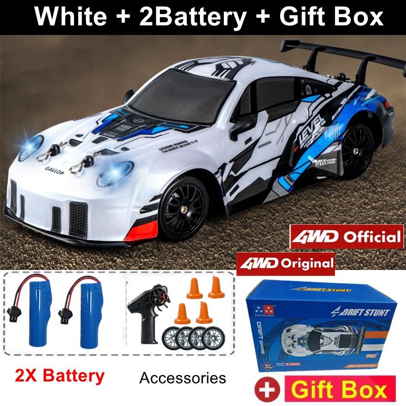4Wd Rc Drift Car With Led Light 2.4G Radio 20Km/H High Speed Remote Control Racing Cars Vehicle Model Toy Gift For Boy Girl Kid