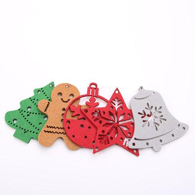 Christmas Gingerbread Man Felt Pendant Christmas Tree Snowflake Christmas Decoration Non-woven Fabric Hanging Decoration