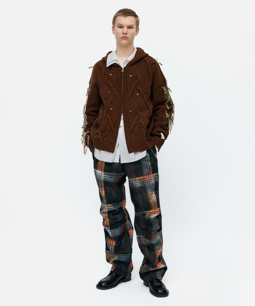 ADSB ANDERSSON BELL Burn-Out Check Cut-Out Wrap Pants Apa840M(Multi)