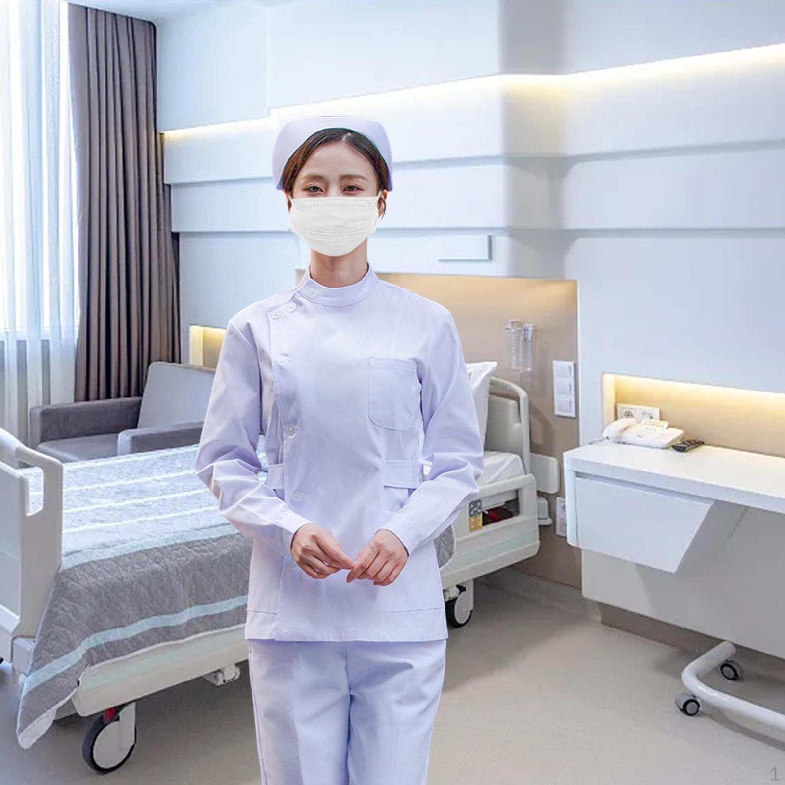 

Autumn Winter Nurse Work Wear Nursing Uniform for Worker Pet Groomer Durable White Size XL Thick