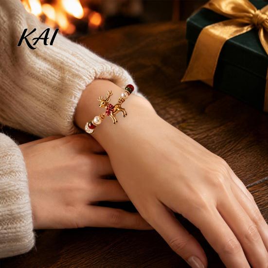 Bracelet Christmas Bracelets for Women, Santa Claus Elk Snowman Tree Versatile Beaded Bracelet, Holiday Jewelry Gifts Stocking Stuffers, Party Favors