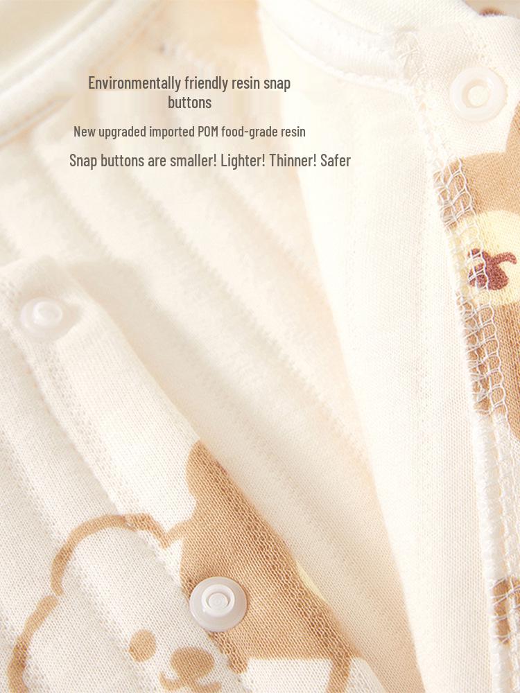 Trójwarstwowy pikowany bawełniany pajacyk piżama dla noworodka - Ciepły jesienno-zimowy homewear kombinezon do raczkowania