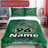 3-teiliges Bettbezug-Set (1 * Bettbezug + 2 * Kissenbezug, ohne Kern), Individuelles Namens-Hannover 96 Fußballmuster Bettwäsche-Set, Heim Schlafzimmer Dekor Geschenk