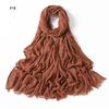 % rayon pleated solid color human cotton two-end beard bag headscarf female, new breathable soft scarf