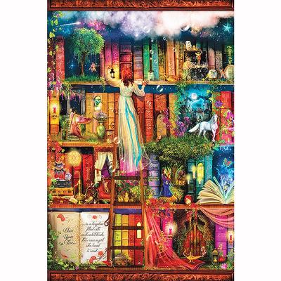 5D-Diamantgemälde zum Selbermachen, „Fantasy-Bücherregal“, 3D-Stickerei, Kreuzstich, 5D-Heimdekoration, Geschenk