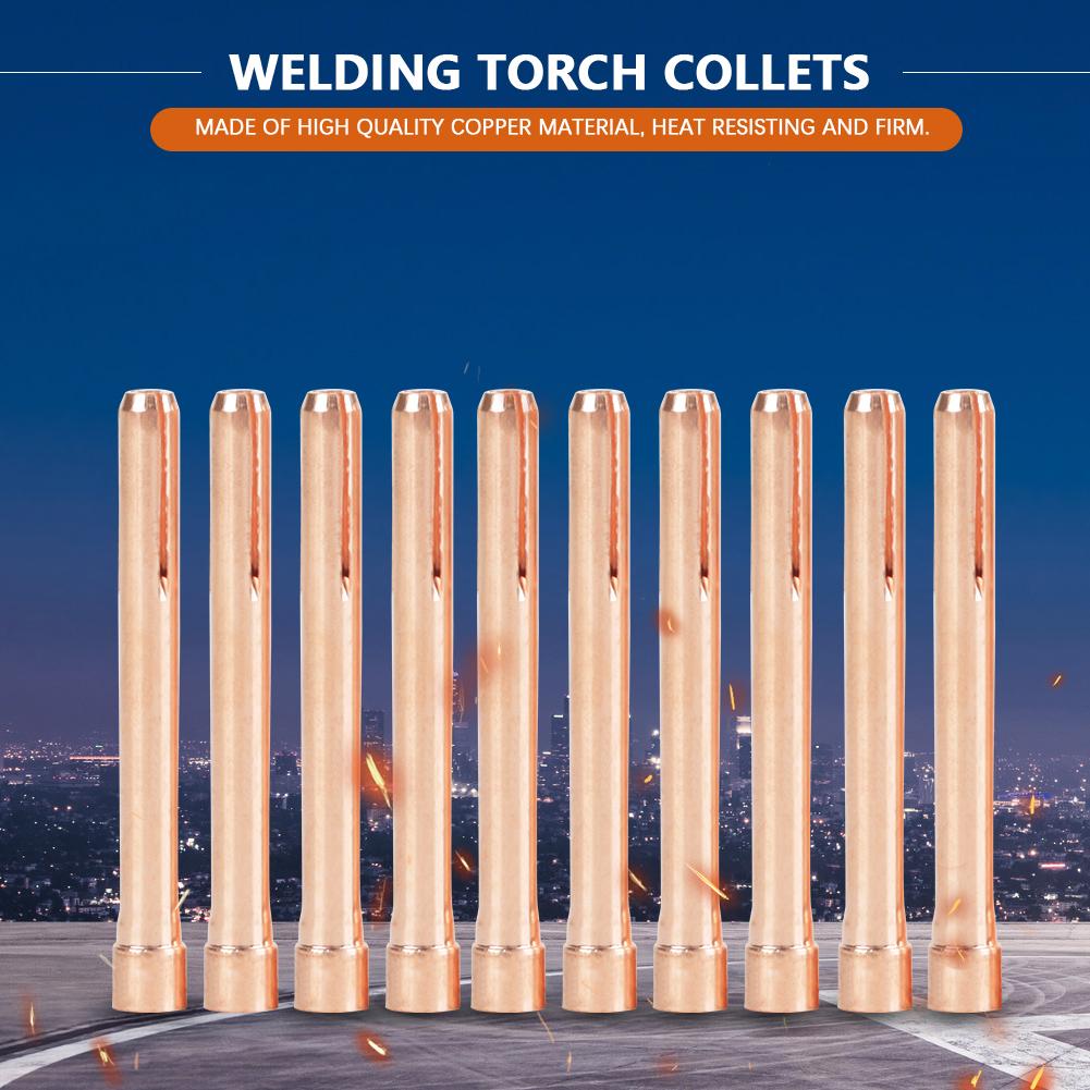 10Pcs 10N24 Welding Torch Collets for Tig Welding Torch WP171826 2.4mm