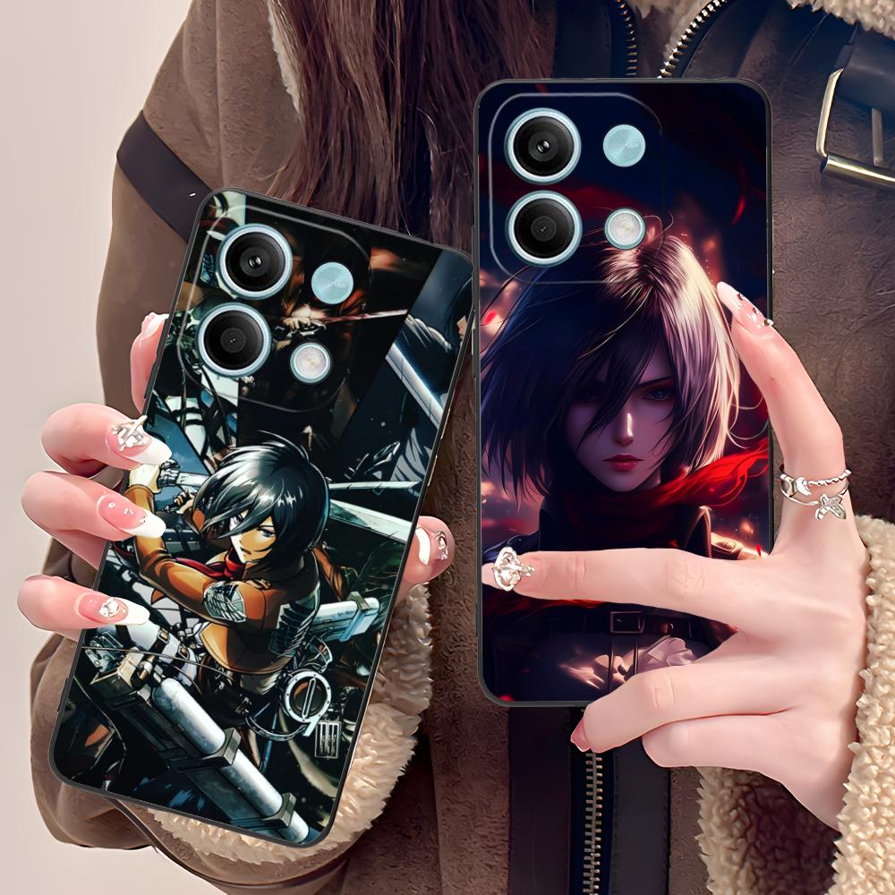 AOT Mikasa Mobile Phone Case for POCO M7 M6 M5 M4 M3 X7 X6 X5 X4 X3 Pro GT 5G Colour Printing Protective Cover Smartphone Luxury