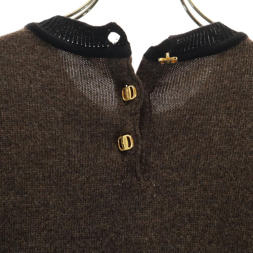 Salvatore Ferragamo 90s Old Long Sleeve Knit One Piece L Black Women Used