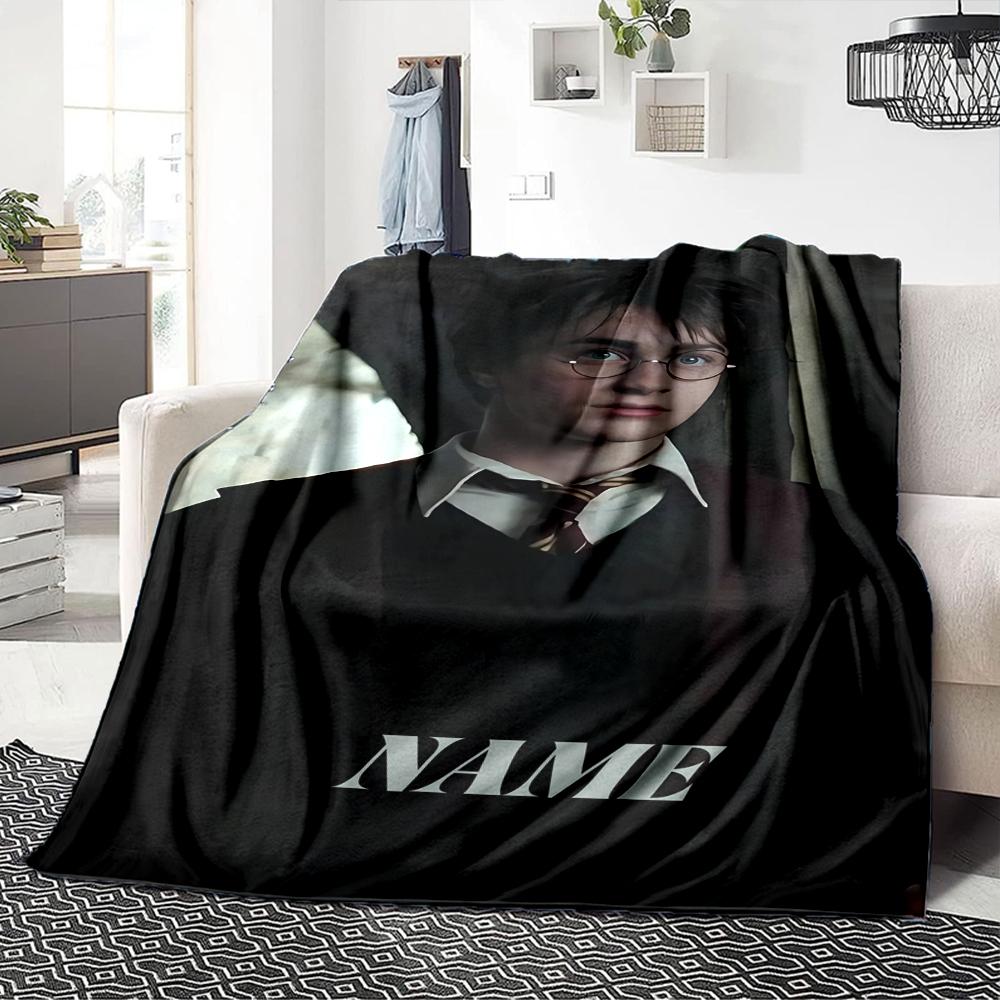 Custom Name "Harry Potter's Magical Adventure" blanket for Couch & Bed, Plush Cozy Fuzzy Blanket Super Soft & Warm Blankets for Fall and Winter. 09081