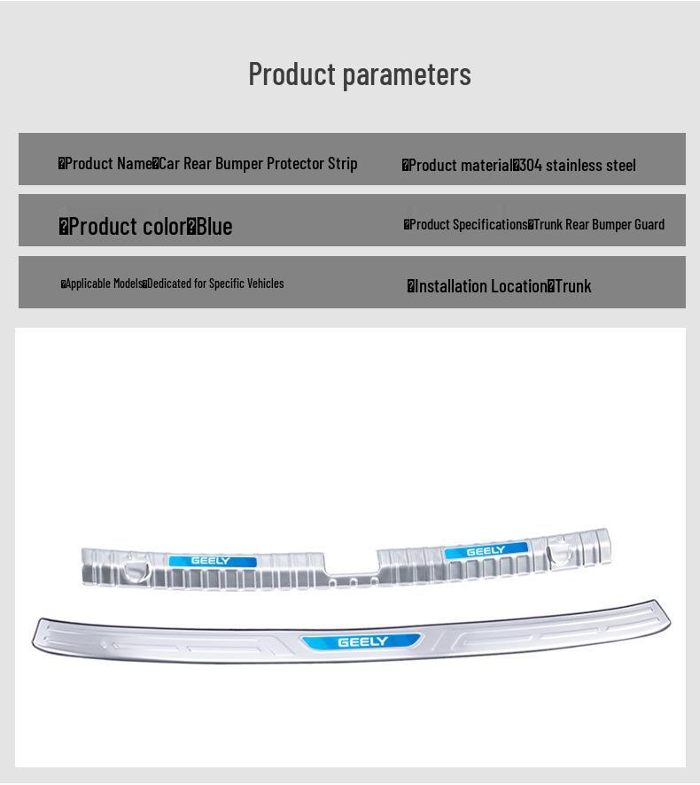 Geely Emgrand EVPro Gen 4 Trunk Guard Trim & Threshold Strips