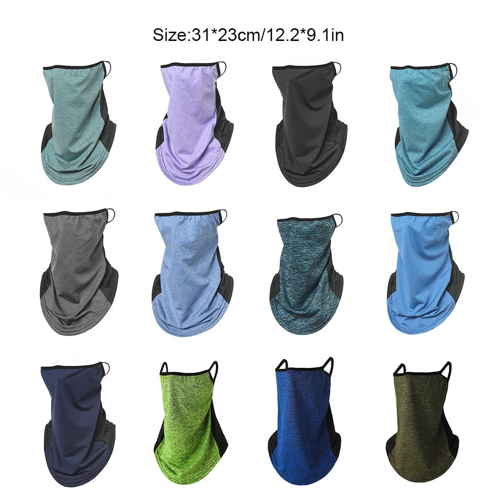Sport Face Cover Earloop Covers Hiking Cycling Solid Color Sun Shade Scarf Summer Breathable Neck Gaiter Body Protector