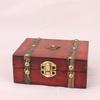 Jewelry Box Vintage Wood Handmade Box With  Metal Lock For Storing Jewelry Treasure Pearl