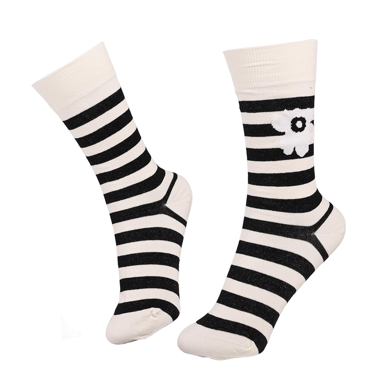 Женские носки Marimekko, KASVAA Tasaraita, Полоска, Unikko, Белый, Черный, 92729 092729 199 3436, Скандинавский дизайн [Параллельный импорт]