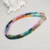Women's Summer Crystal Rainbow Abacus Bead Necklace
