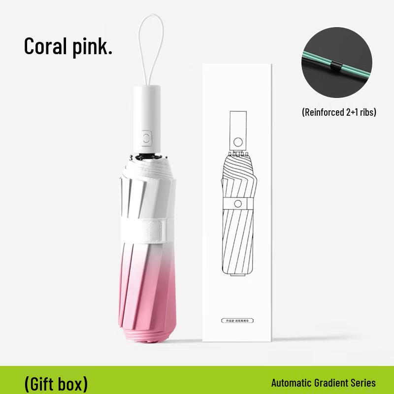 Modern Gradient 20-Rib Automatic Sun & Rain Umbrella
