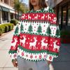 Women's Trendy Christmas Print Crewneck Sweatshirt Lightweight Casual Pullover Top