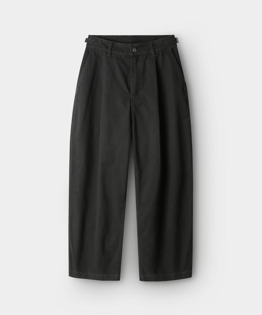 INDUST Vtg Single-Pleat Tab Wide Pants_Charcoal
