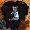 I Love Mom Print Women T Shirt Funny Dog Printing Tops Harajuku Dog T-shirt Summer Short Sleeve Graphic Tee Women Clothes