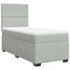 Maison Exclusive - Sommier à lattes de lit et matelas Gris clair 90x200 cm Velours