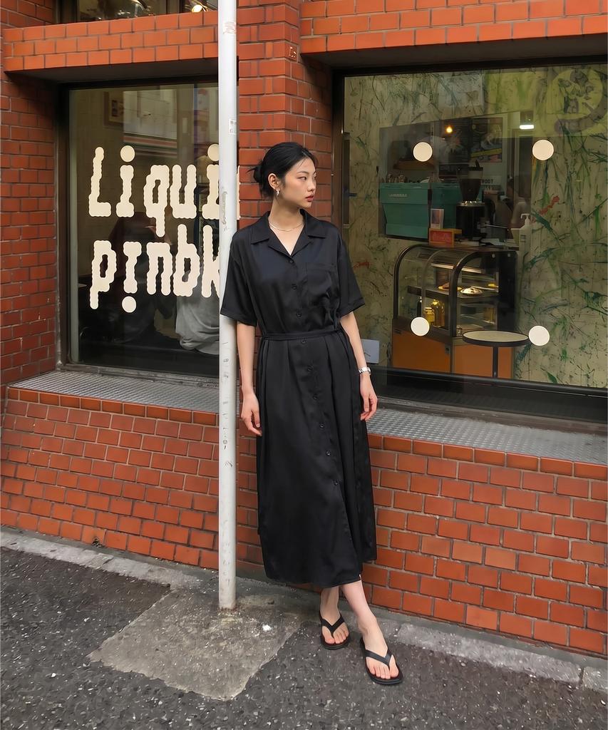 Metapeo Met Classy Shirt Dress Black