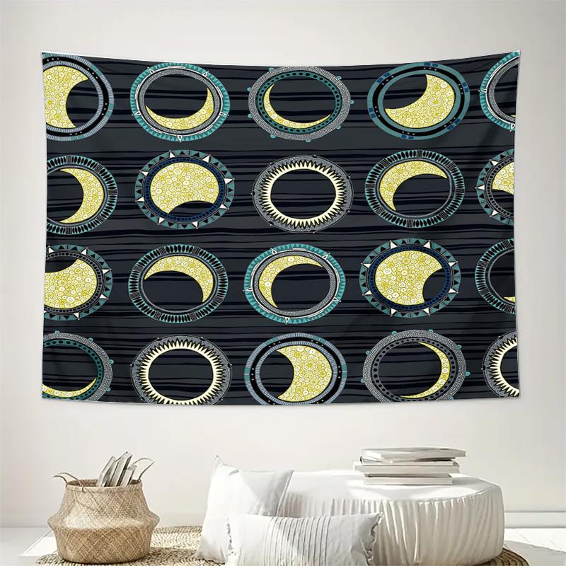 Boho Tapestry Wall Hanging Aesthetic Room Decor Tribal Pattern Macrame Wall Art Hippie Home Decor Nature Inspired Bedroom Backdr