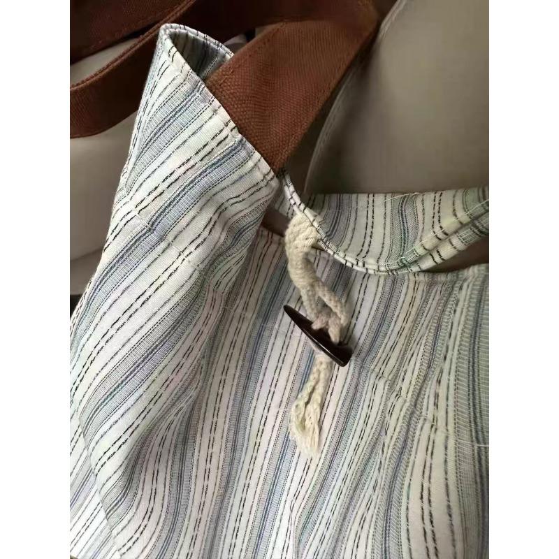 2025 New Premium Hundred Stripes Large Capacity Tote Bag