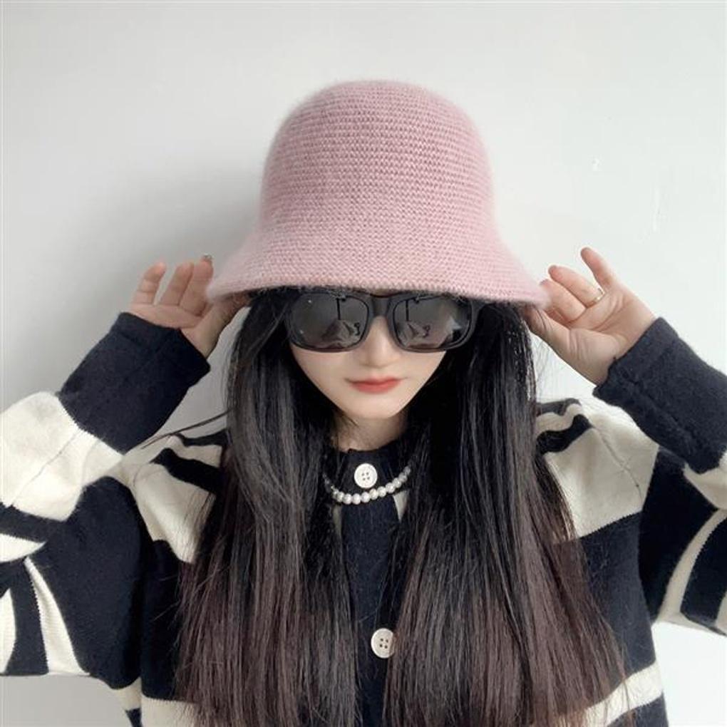 Roana Wool Bucket Hat (Pink)