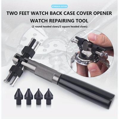 T Shaped Watch Back Case Cover Opener Remover with 4 Dies No.2289 Watch Repair Battery Replacement Tool For Watchmaker 20-55mm
