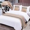 Nordic Cotton Linen Bed Runner Luxury Printing Embroidery Bed Flag Throw for Hotel Home Wedding Bedding Decor Bed Tail Towel