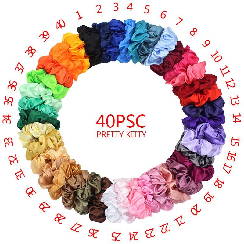 European-American Satin Pleated Hair Tie - French Minimalist Design