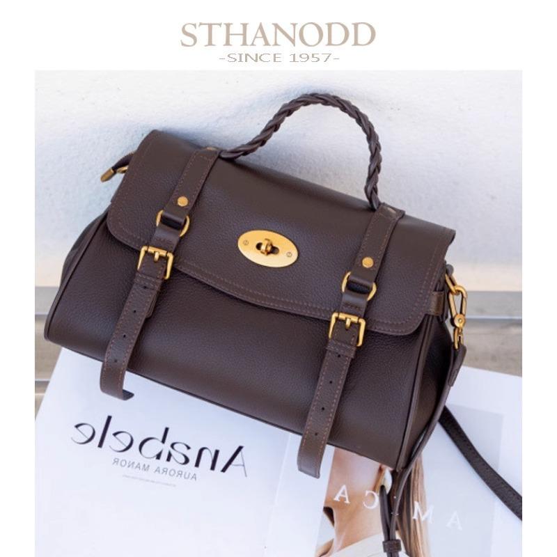 Top Layer Cowhide Messenger Bag with Commuter Tote Classic Crossbody Bag