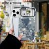 Phone Case: 2D Flat Design Suitable for iPhone 18 17 16 15 14 13 Pro Film Protective Case, Couple Style, Ice Silver Butterfly, Christmas and Halloween