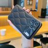 Small Fragrance Leather Grain Lens Full coverage Protection Case For iPhone 17 Pro Max 17 pro Air 16e 16 Pro 15 14 Pro Max Cover