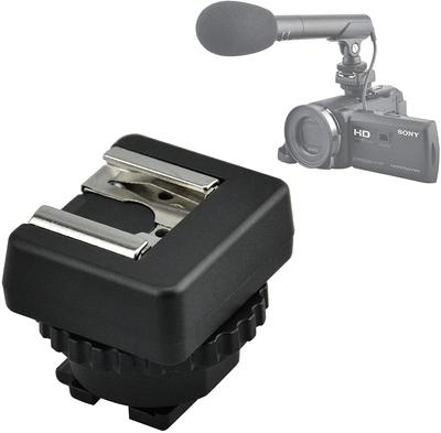 JJC Microphone and LED Light Cold Shoe Adapter for Sony and Other Sony Compatible with Shoes FDR-AX53, AX43, AX45, AX33, AX60, AX100, AX700,