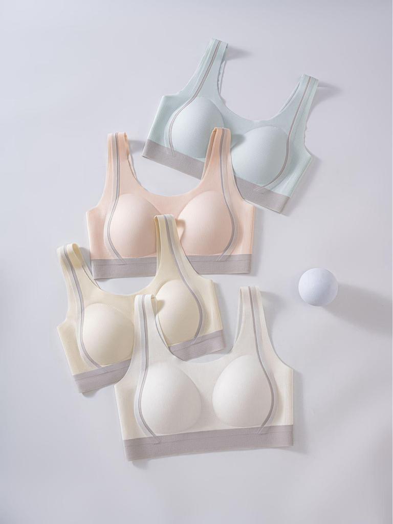 525 New Girls' Vest with Wide Straps: Breathable, Comfortable 2-in-1 Sports Underwear for Growth Period