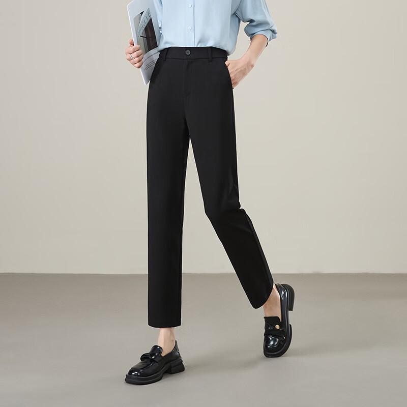 Eezyoung Women's 2025 Autumn Slim Straight-Leg Trousers