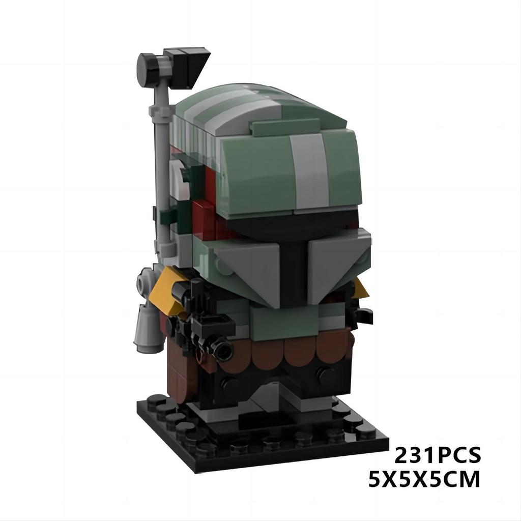 MOC Compatible Building Blocks Boba Fett Brickhead Star Wars Building Blocks Small Particles Educational Children's Toy Model