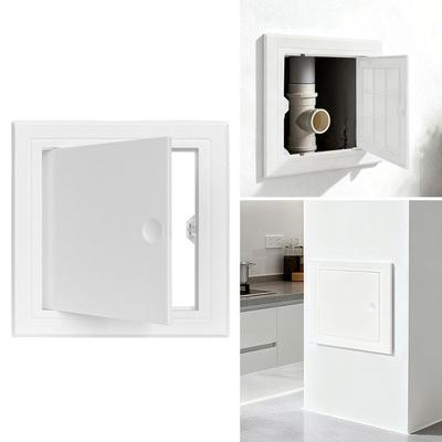 New Self-adhesive Access Panel Door Plastic White Opening Flap Cover Plate Press-type Hinged Access Hatch Doors Wall Ceiling