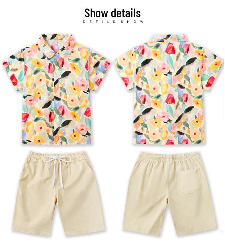 2026 Summer Beach-Style Family Two-Piece Shirt & Skirt Set